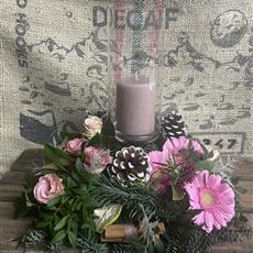 Glass candle arrangement 